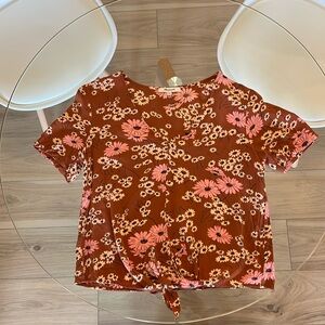 Madewell Floral Tie Top
